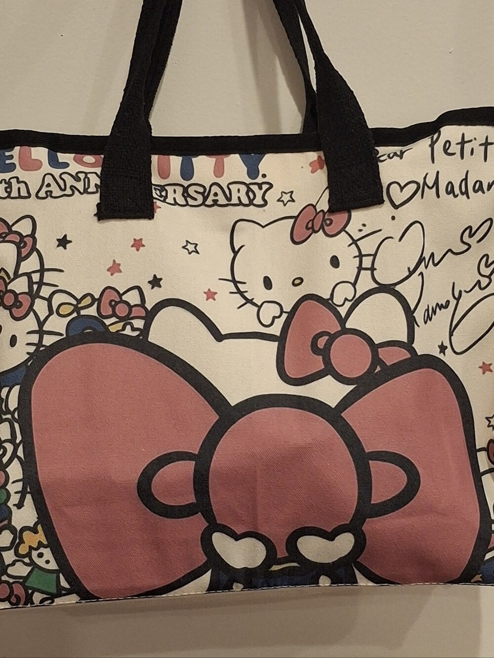 Hello Kitty Canvas Tote Shoulder Bag - Picture 3 of 6